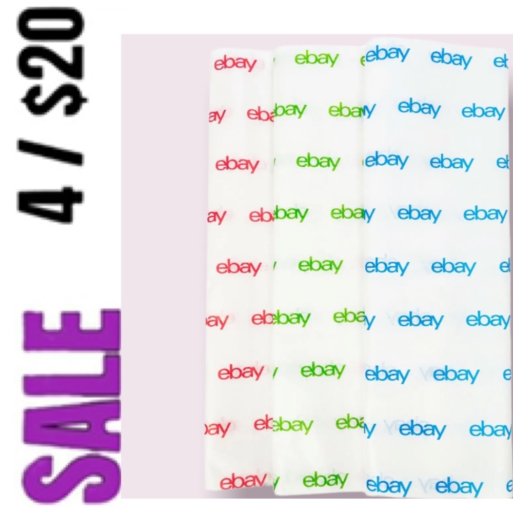 Tissue Paper EBay branded colored sheets 20x30” 10 pk